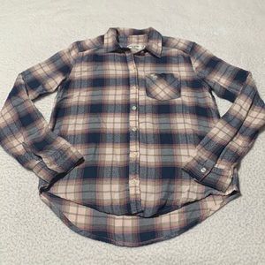 Abercrombie Kids Girls Flannel Button-up, EUC, Size 11/12